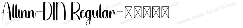 Altinn-DIN Regular字体转换